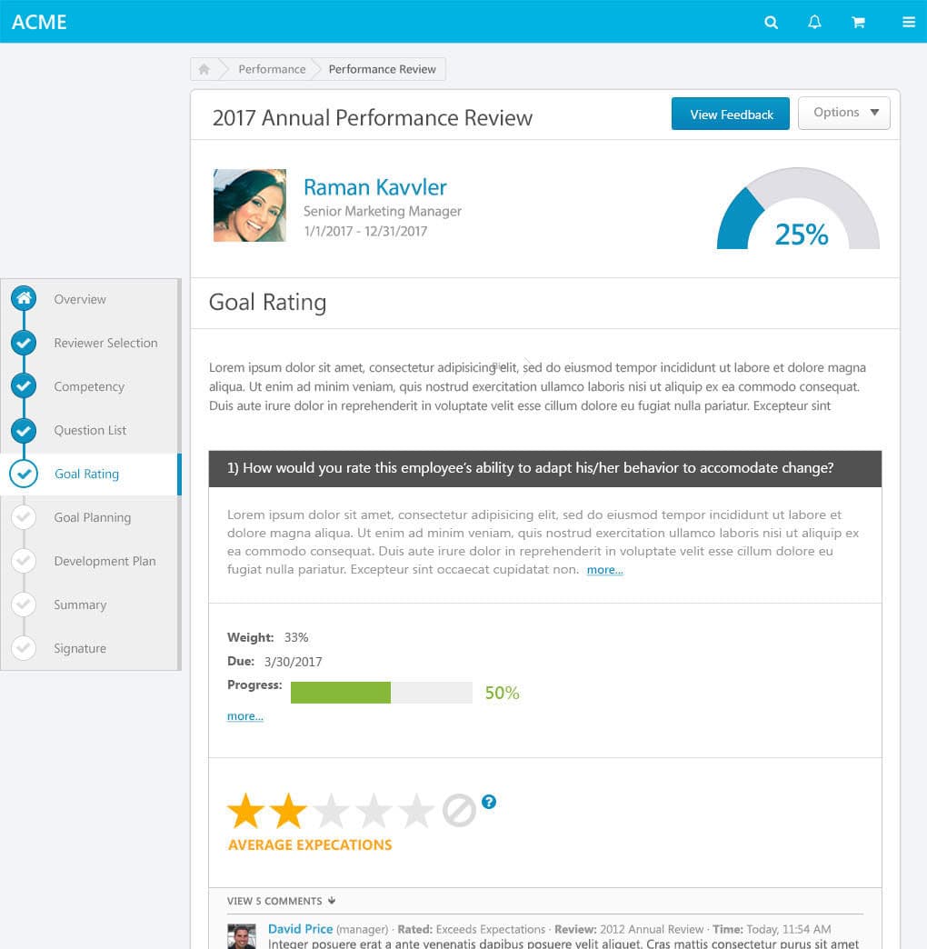 Cornerstone performance review