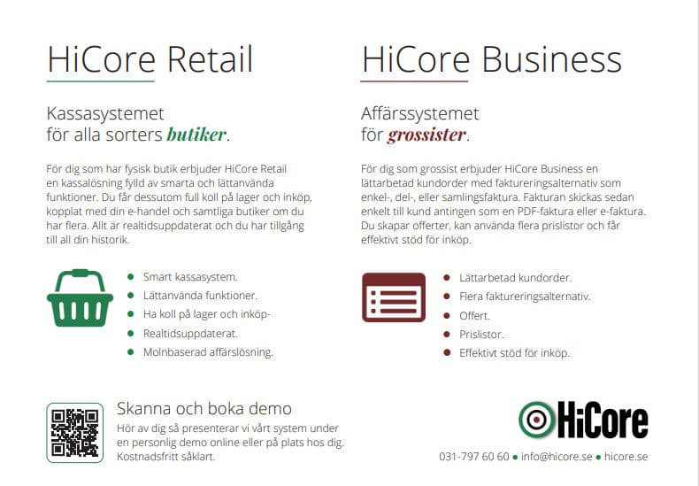 HiCore Business skärmdump 3