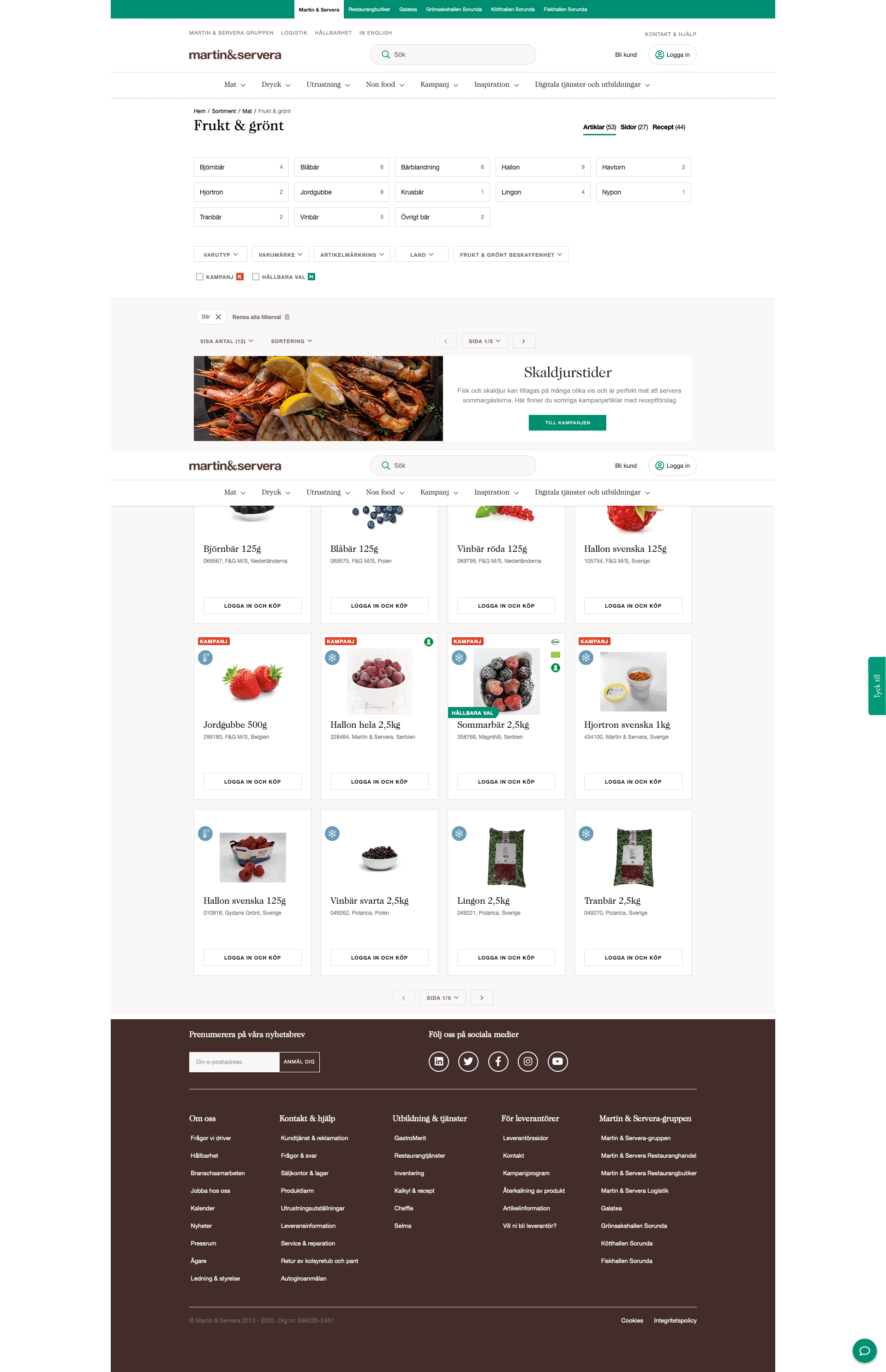 intershop - frukt gront mat