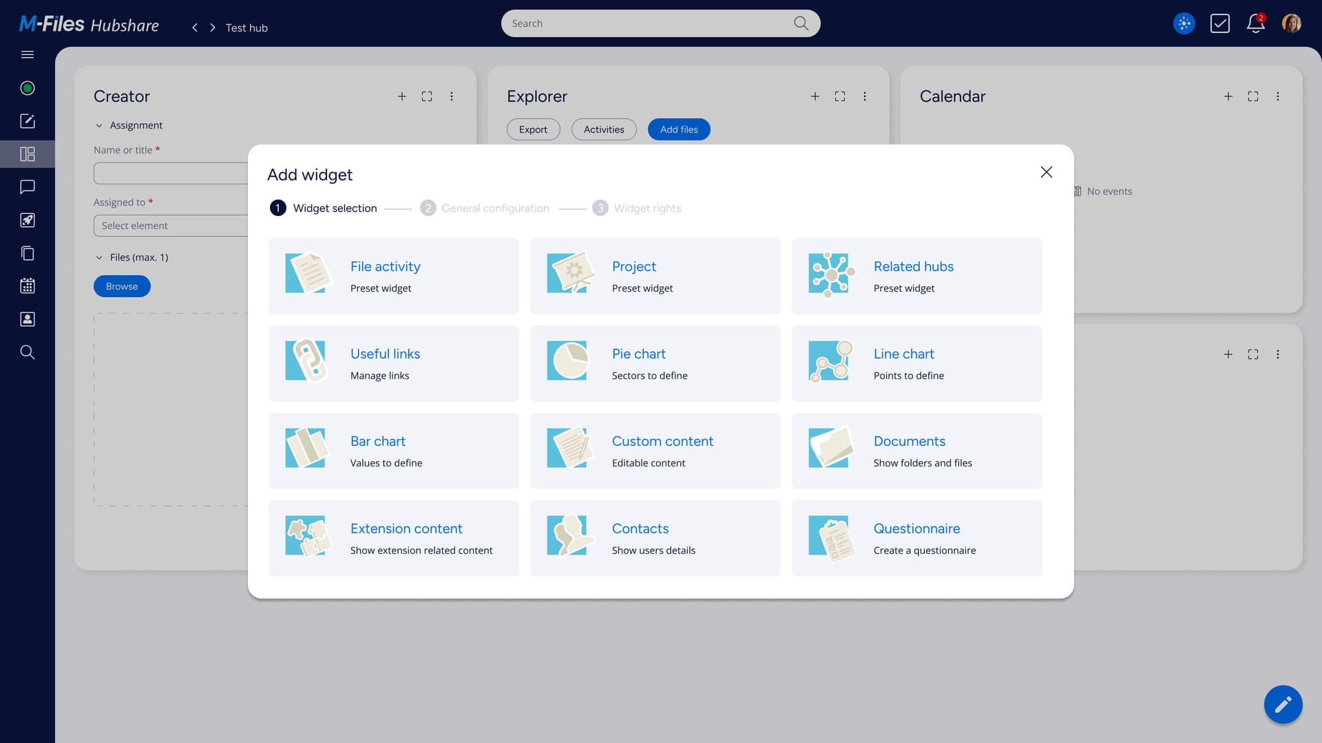 Hubshare - Add widget