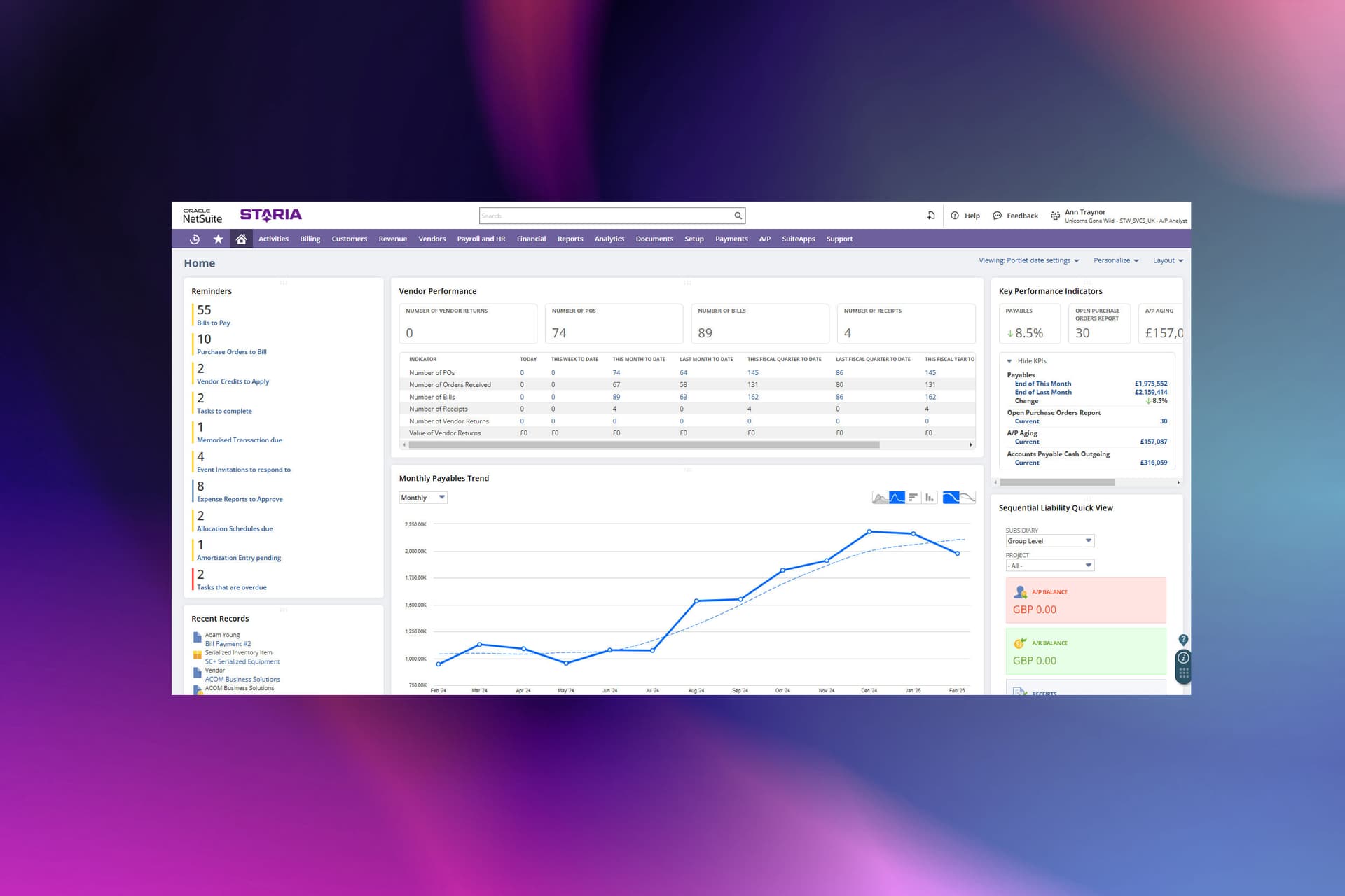 NetSuite screenshot 1
