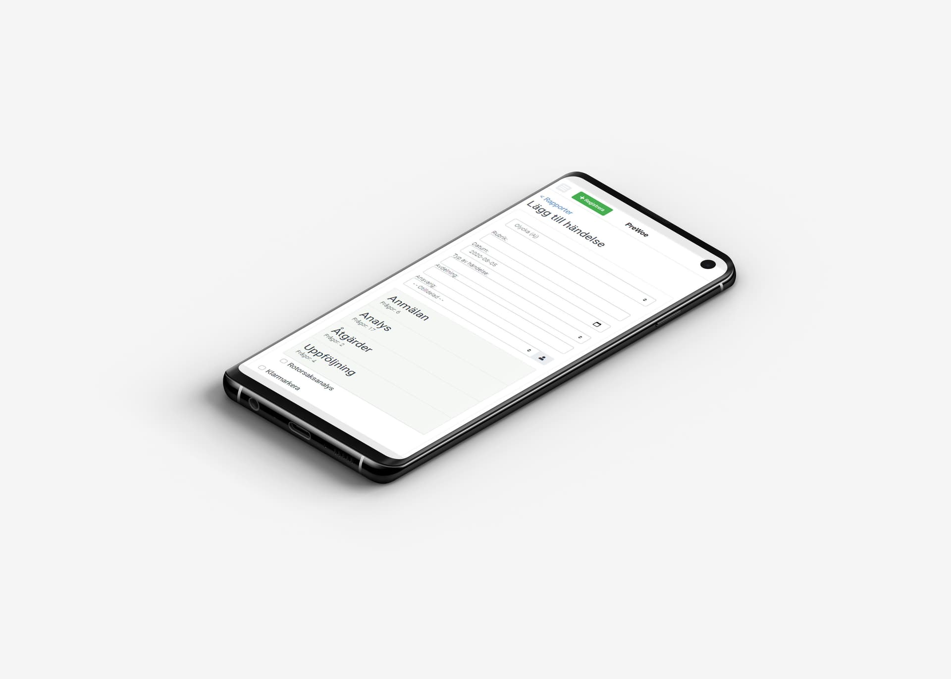 PreWoe app