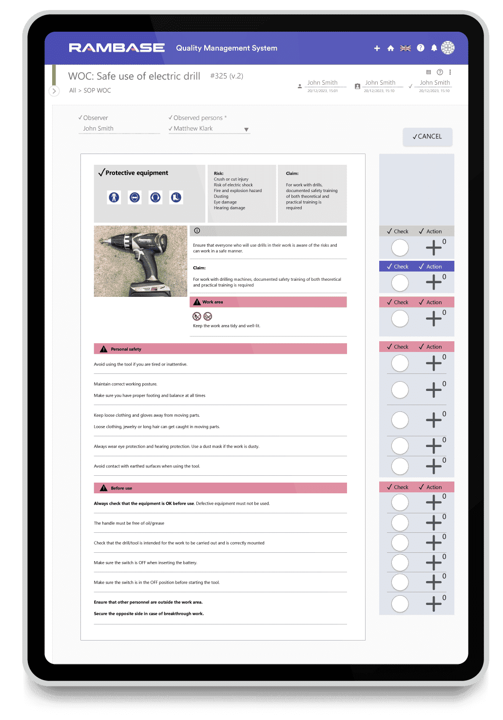RamBase-QMS-WalkObserveCommunicate-iPad
