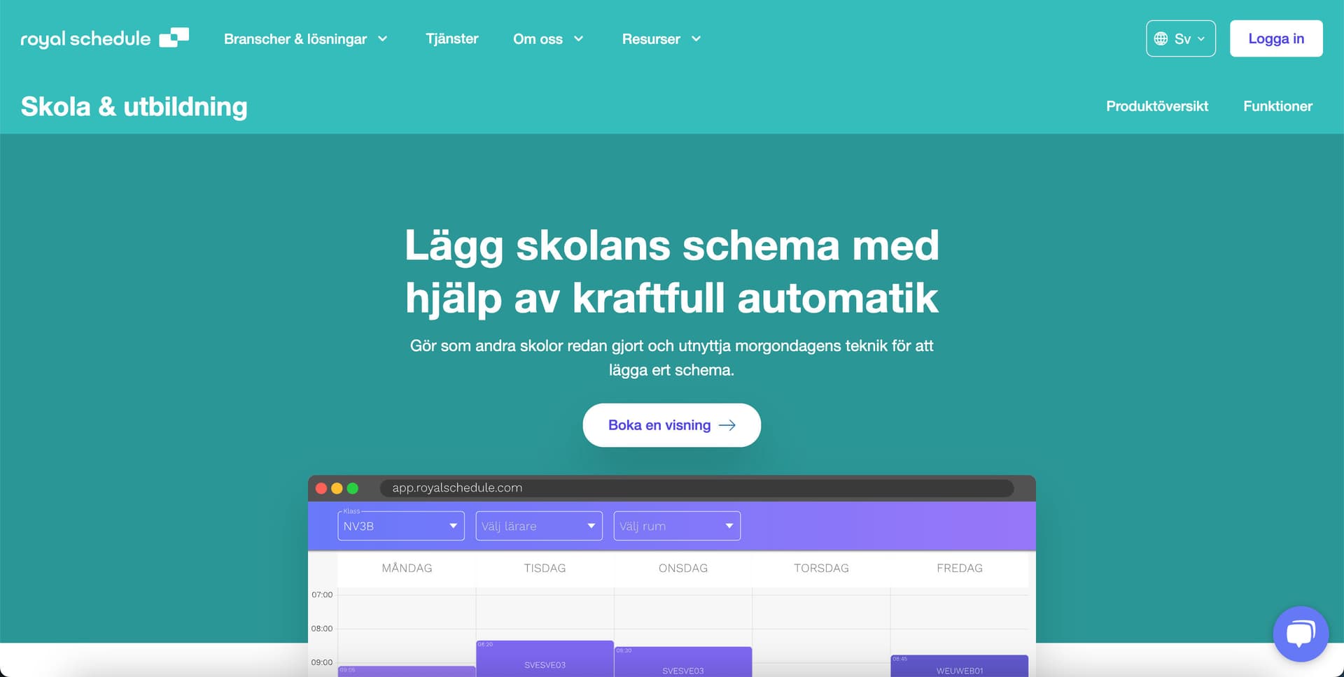 Royal Schedule skärmdump 1