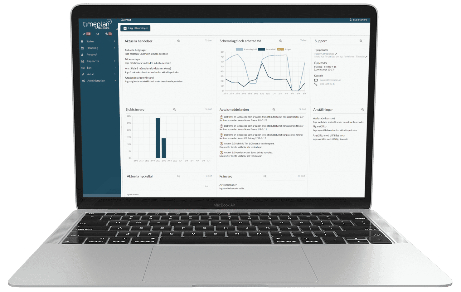 Timeplan skärmdump 3