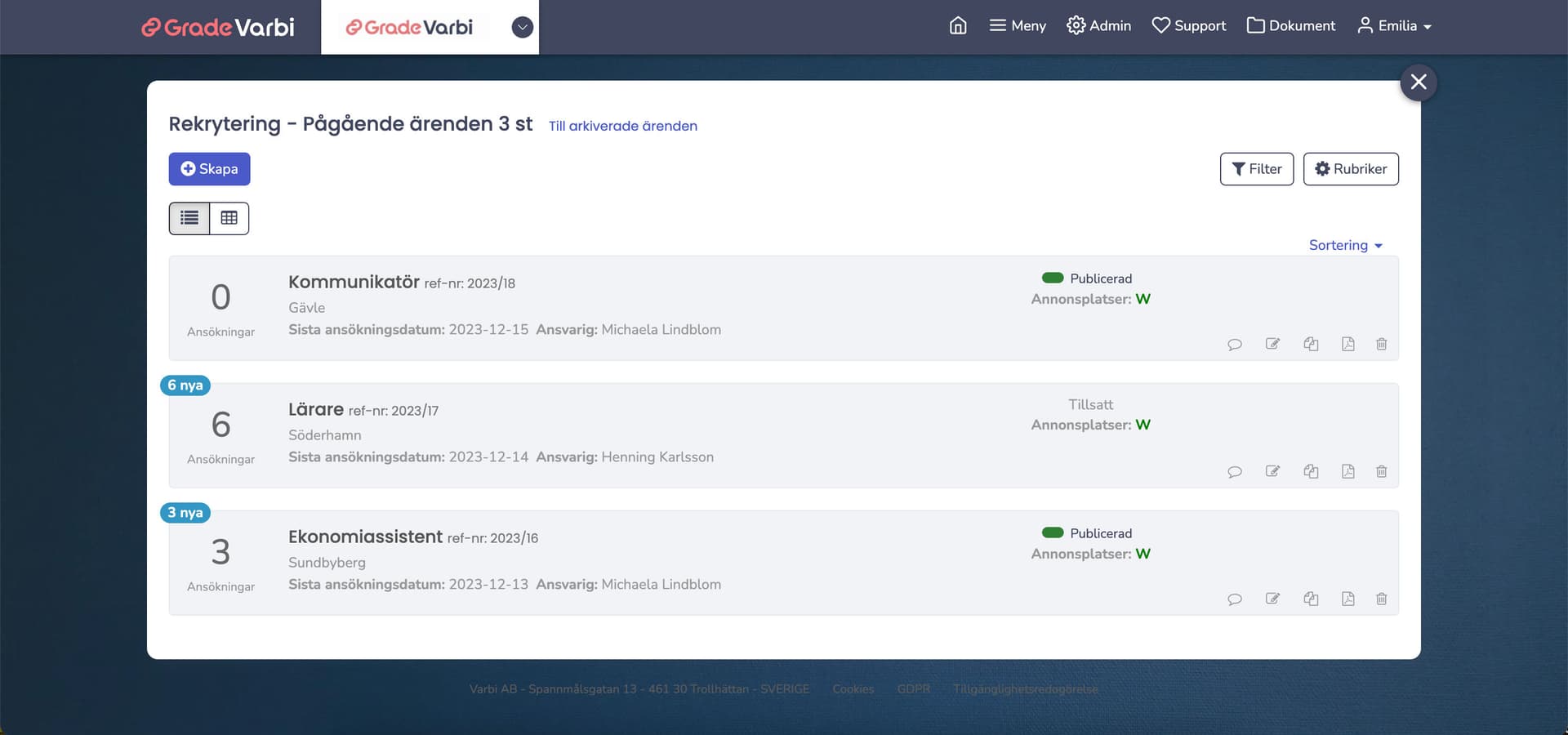 Grade Varbi skärmdump 2