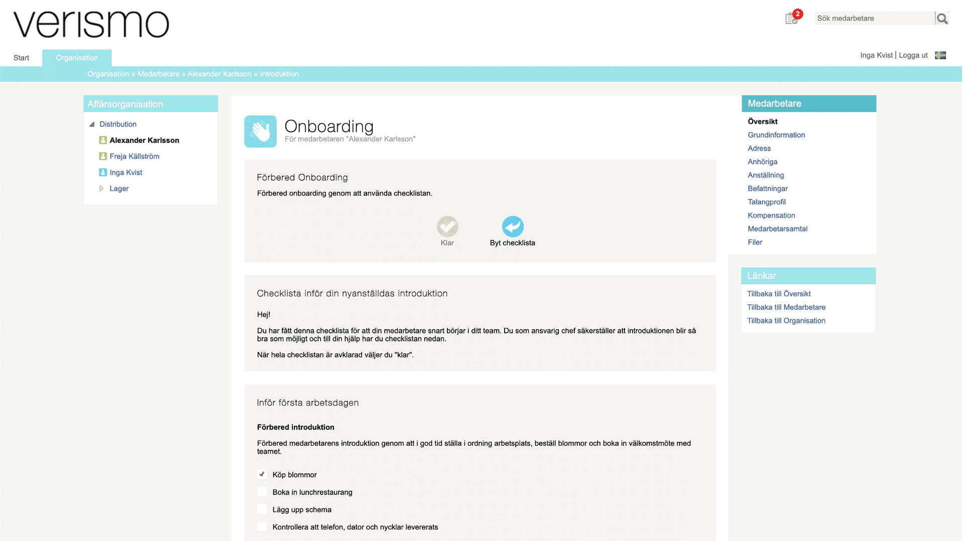 Verismo hr onboarding