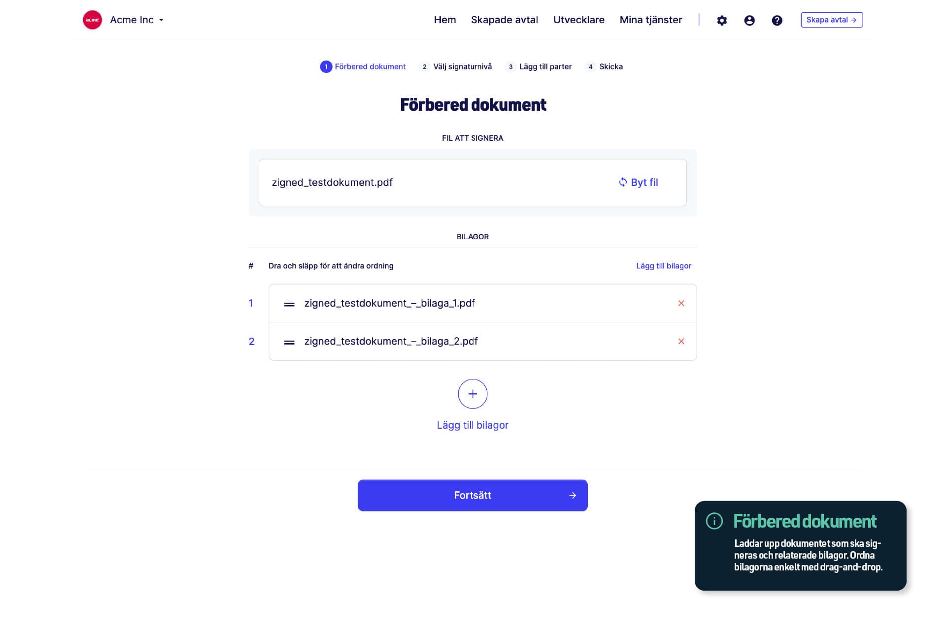 Upload document